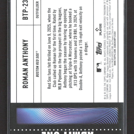 2026 Topps Big Ticket Player Roman Anthony #BTP-23 RC