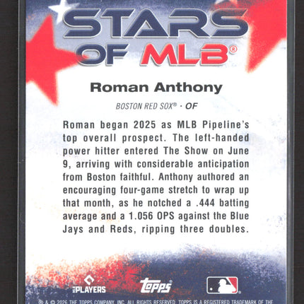 2026 Topps Stars of MLB Roman Anthony #SMLB-25 RC