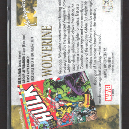 1992 SkyBox Marvel Masterpieces Platinum #94 Wolverine