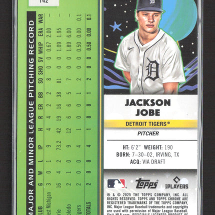 2025 Topps Chrome Cosmic Jackson Jobe #142 RC Scope