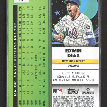 2025 Topps Chrome Cosmic Edwin Díaz #173 Nucleus Refractor