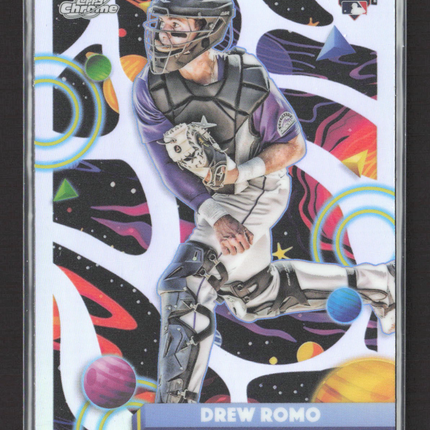2025 Topps Chrome Cosmic Drew Romo #17 Refractor RC
