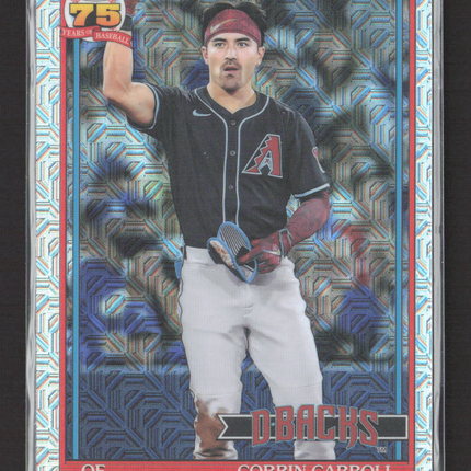 2025 Topps Chrome 75 Years Corbin Carroll #91C-3 Mega Box Mojo Refractor