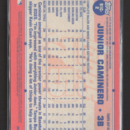 2024 Topps Chrome Silver Pack Mojo Refractor Junior Caminero #91C-2