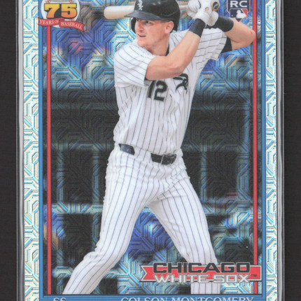 2024 Topps Chrome 75th Colson Montgomery #91C-27 Blue Mega Box Refractor RC