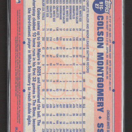 2024 Topps Chrome 75th Colson Montgomery #91C-27 Blue Mega Box Refractor RC