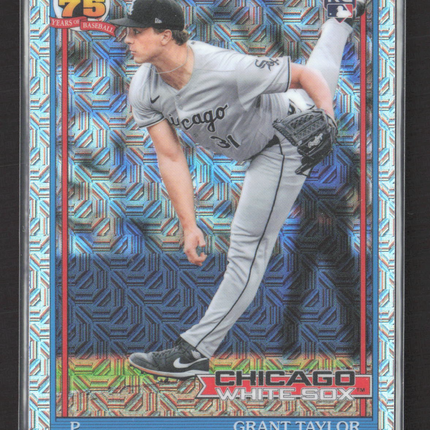 2026 Topps Chrome 75 Years Grant Taylor #91C-28 Mega Box Mojo Refractor RC