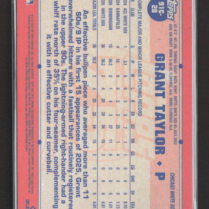 2026 Topps Chrome 75 Years Grant Taylor #91C-28 Mega Box Mojo Refractor RC