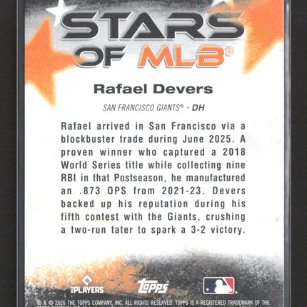 2026 Topps Stars of MLB Rafael Devers #SMLB-19