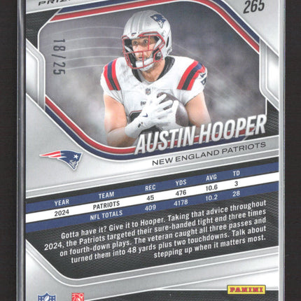 2025 Panini Prizm Austin Hooper #265 Blue Camo /25