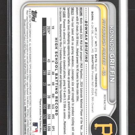 2024 Bowman Chrome Konnor Griffin #BDC-22 Refractor