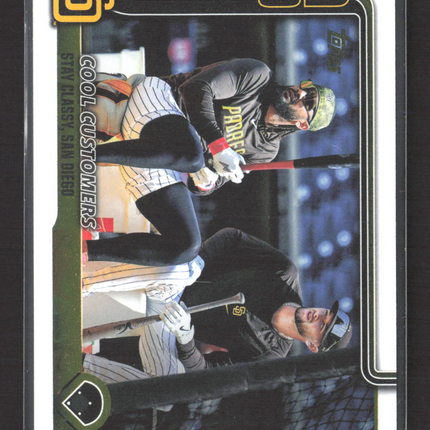 2025 Topps Update Series Jackson Merrill Fernando Tatis Jr. #US221 Golden Mirror