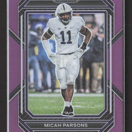 2023 Panini Prizm Draft Picks Micah Parsons #75 Purple 02/75