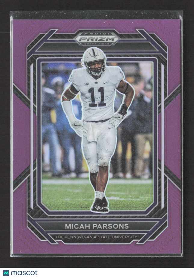 2023 Panini Prizm Draft Picks Micah Parsons #75 Purple 02/75