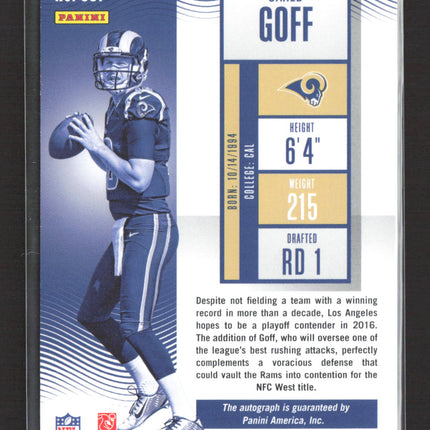 2016 Panini Contenders Football Championship Ticket Jared Goff #301 RC 23/25