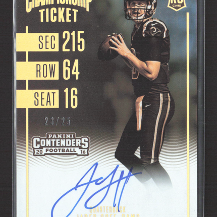 2016 Panini Contenders Football Championship Ticket Jared Goff #301 RC 23/25