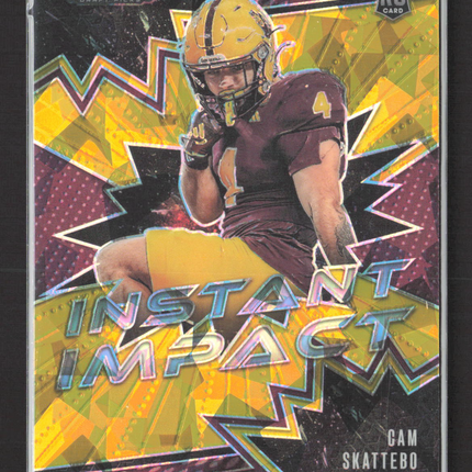 2025 Panini Prizm Draft Picks Instant Impact Cam Skattebo #II-CSO RC