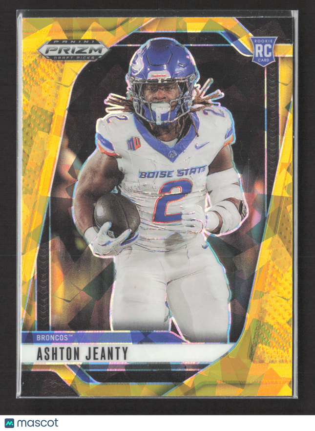 2025 Panini Prizm Draft Picks Ashton Jeanty #13 Yellow Mosaic RC