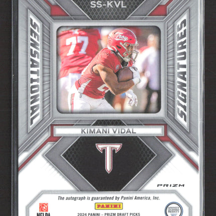 2024 Panini Prizm Draft Picks Sensational Signatures Kimani Vidal #SS-KVL RC