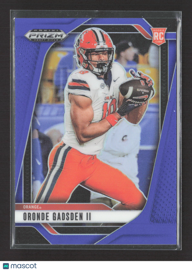 2025 Panini Prizm Draft Picks Oronde Gadsden II #117 Orange RC 083/249
