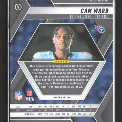 2025 Panini Mosaic Prizm Football Cam Ward #272 RC