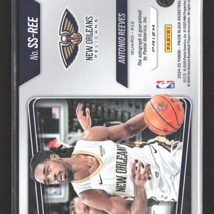 2025 Panini Prizm Black Sensational Signatures Antonio Reeves #SS-REE RC