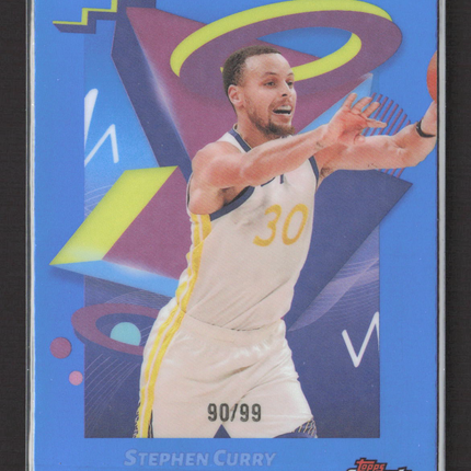 2025 Topps Finest Stephen Curry #290 Blue 90/99