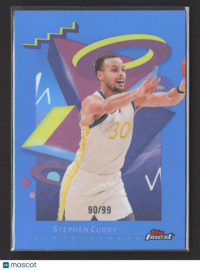 2025 Topps Finest Stephen Curry #290 Blue 90/99