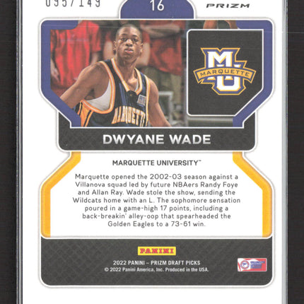 2022 Panini Prizm Draft Picks Dwyane Wade #16 Pink Ice 095/149