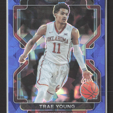 2022 Panini Prizm Draft Picks Trae Young #46 Blue Mosaic 96/99