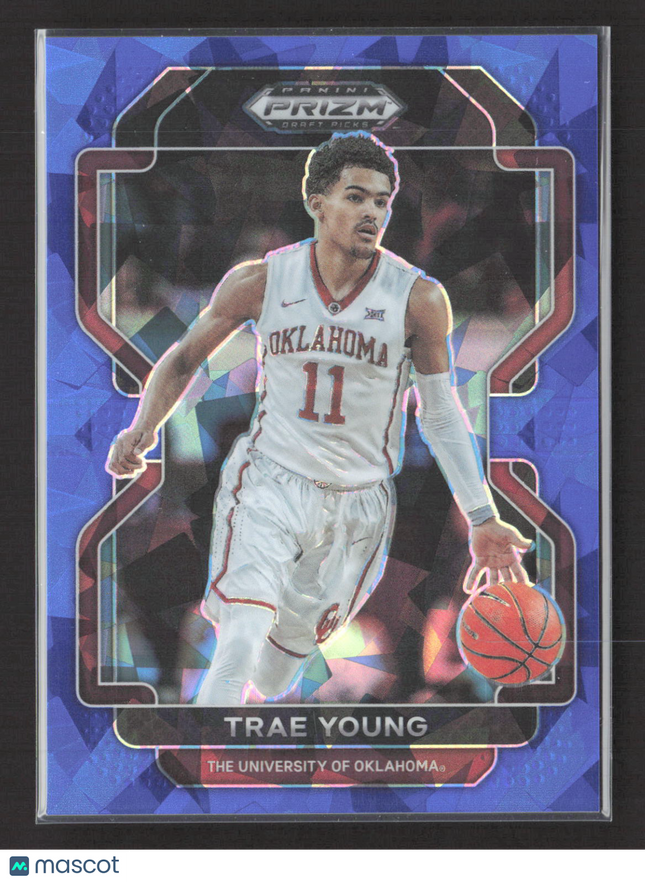 2022 Panini Prizm Draft Picks Trae Young #46 Blue Mosaic 96/99