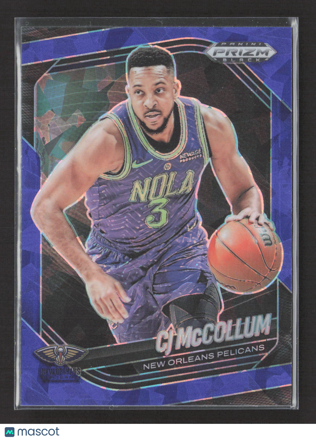 2025 Panini Prizm Black CJ McCollum #148 Purple 046/125