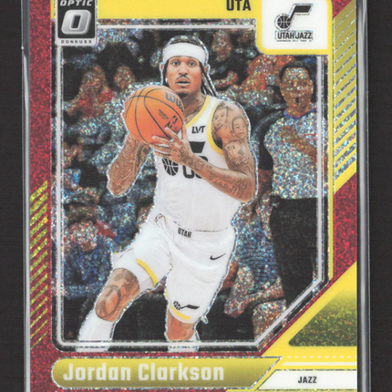 2025 Panini Donruss Optic Jordan Clarkson #122 Red Glitter