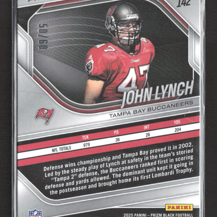 2026 Panini Prizm Black John Lynch #142 Orange 50/60