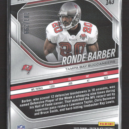 2026 Panini Prizm Black Ronde Barber #143 Red 101/299
