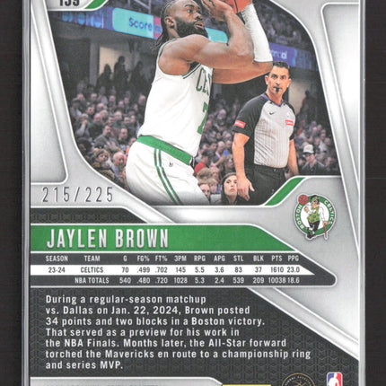 2024 Panini Prizm Jaylen Brown #139 Red 215/225