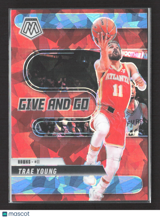 2025 Panini Mosaic Basketball Trae Young #8 Red Prizm 094/125