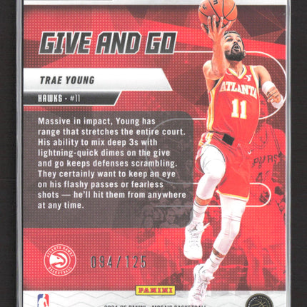 2025 Panini Mosaic Basketball Trae Young #8 Red Prizm 094/125