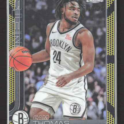2025 Topps Chrome Cam Thomas #85 Yellow Honeycomb 120/275