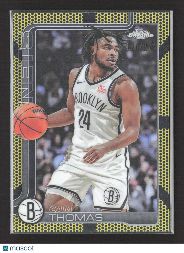 2025 Topps Chrome Cam Thomas #85 Yellow Honeycomb 120/275