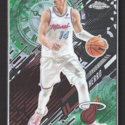 2025 Topps Chrome Go Time Tyler Herro #GT-6 Green 23/90