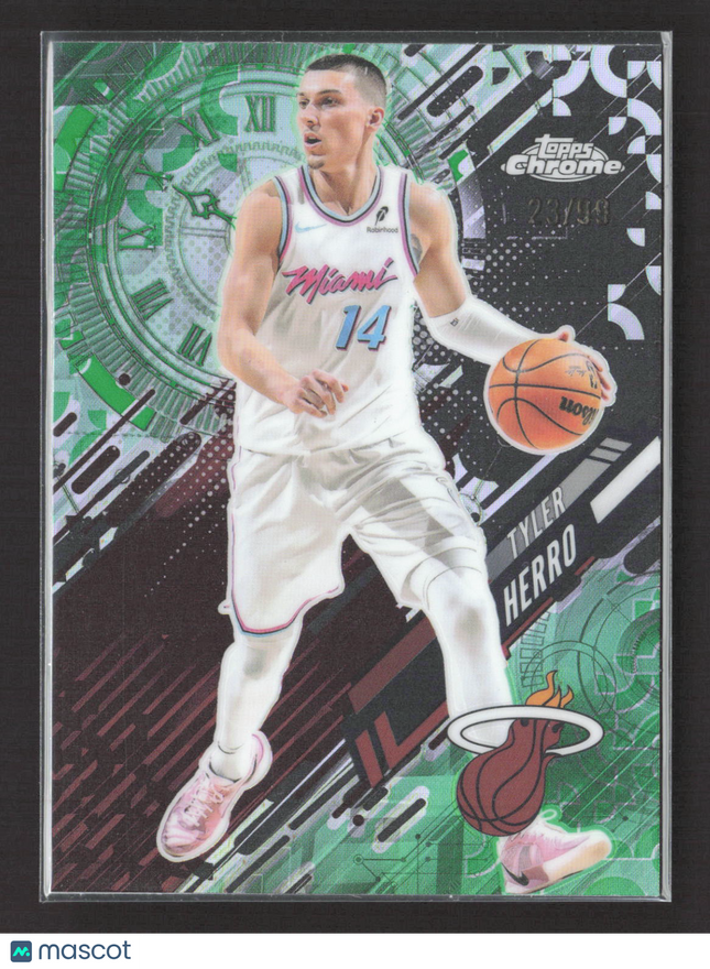 2025 Topps Chrome Go Time Tyler Herro #GT-6 Green 23/90
