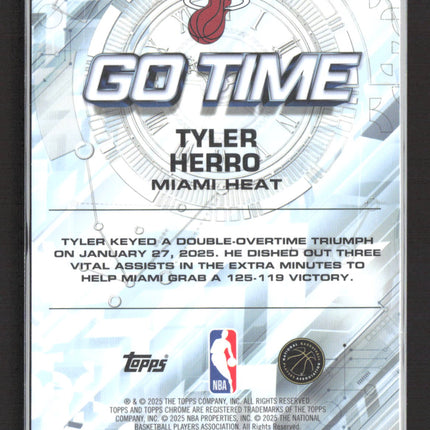 2025 Topps Chrome Go Time Tyler Herro #GT-6 Green 23/90