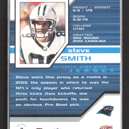 2002 Pacific Authentic Game-Worn Jersey Steve Smith #7 Game-Worn Jersey