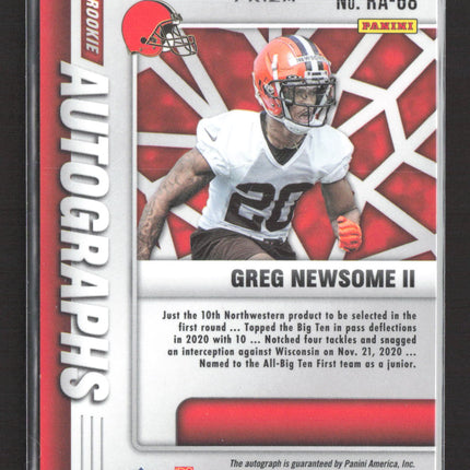 2021 Panini Mosaic Prizm Greg Newsome II #RA-68 RC