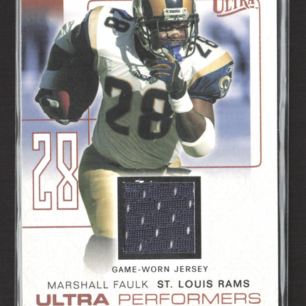 2004 Fleer Ultra Performers Marshall Faulk #UP/MF Game-worn jersey