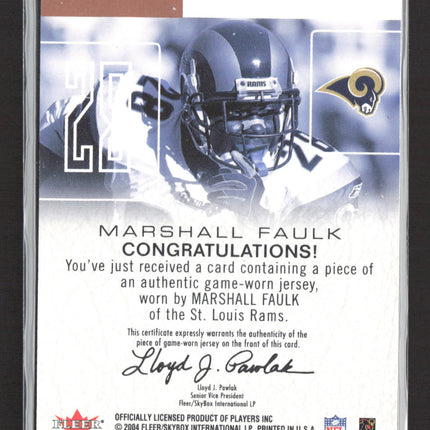 2004 Fleer Ultra Performers Marshall Faulk #UP/MF Game-worn jersey