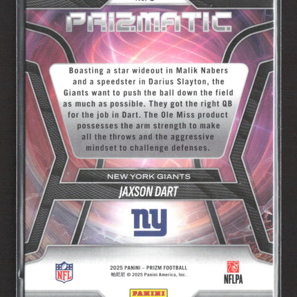 2025 Panini Prizm Prizmatic Jaxson Dart #6 RC