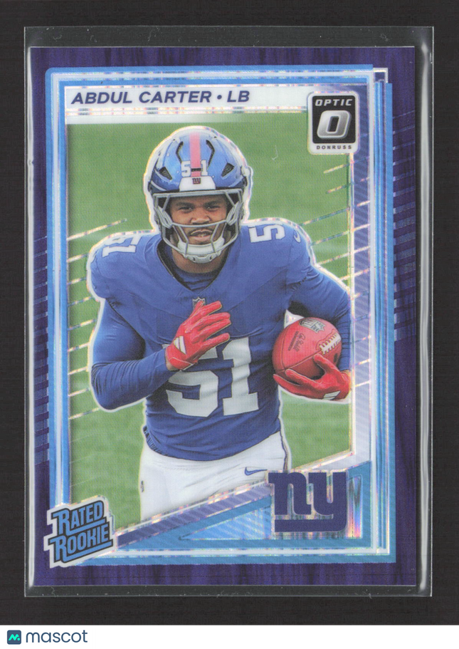 2025 Panini Donruss Optic Football Abdul Carter #300 Purple Shock