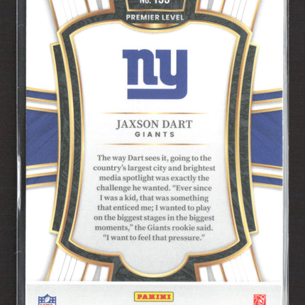 2026 Panini Select Football Jaxson Dart #193 Premier Level RC